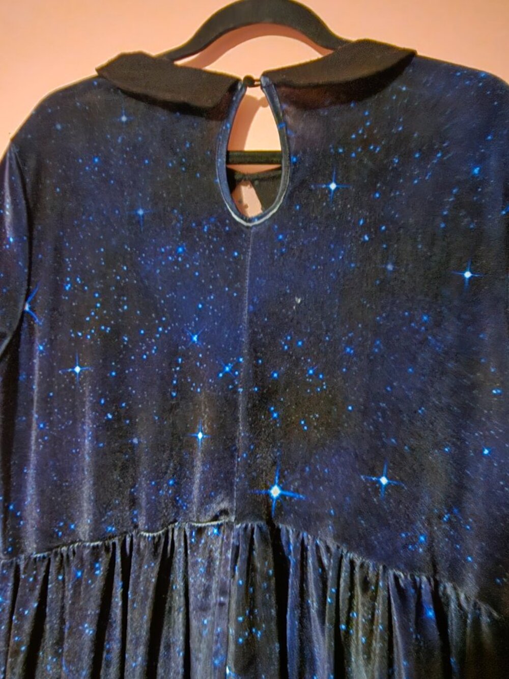 Torrid Doctor Who BBC Galaxy Blue TARDIS Velvet Dress Peter Pan Collar 2X - Picture 6 of 13